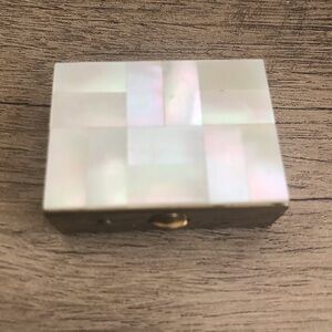 Antique Mother of Pearl and Brass Pill Box *FIRM On Price*